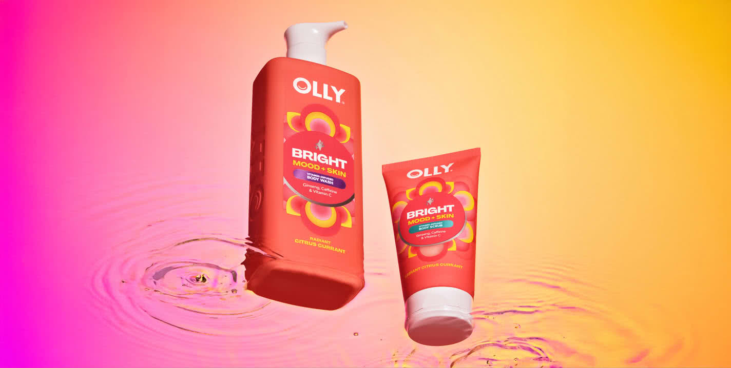 OLLY Bright Mood + Skin products