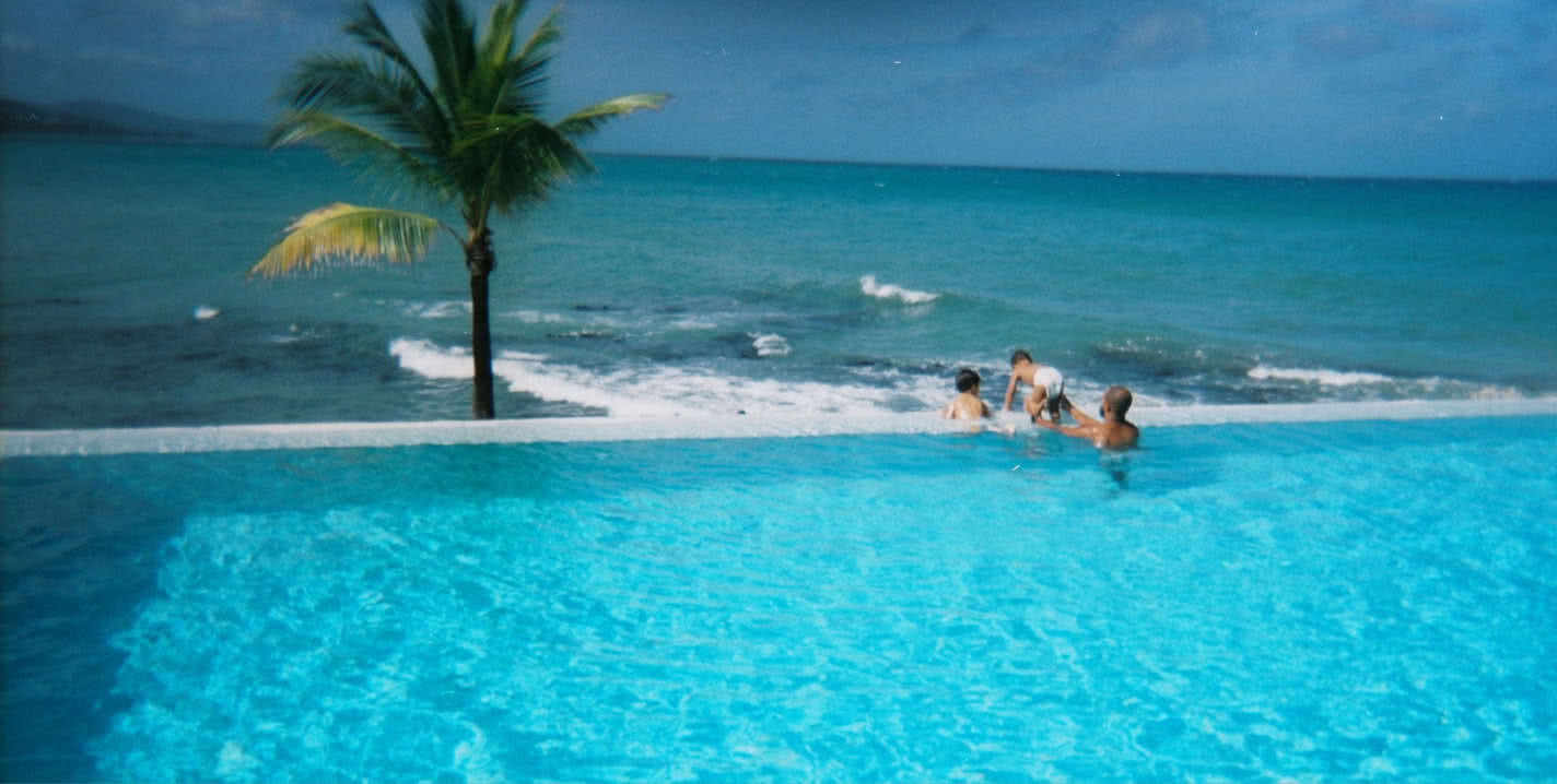 Swimming pool by the ocean